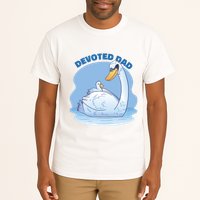 Devoted Dad Swan Fathers Day Gift Tall T-Shirt