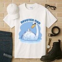 Devoted Dad Swan Fathers Day Gift Tall T-Shirt