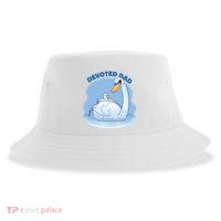 Devoted Dad Swan Fathers Day Gift Sustainable Bucket Hat
