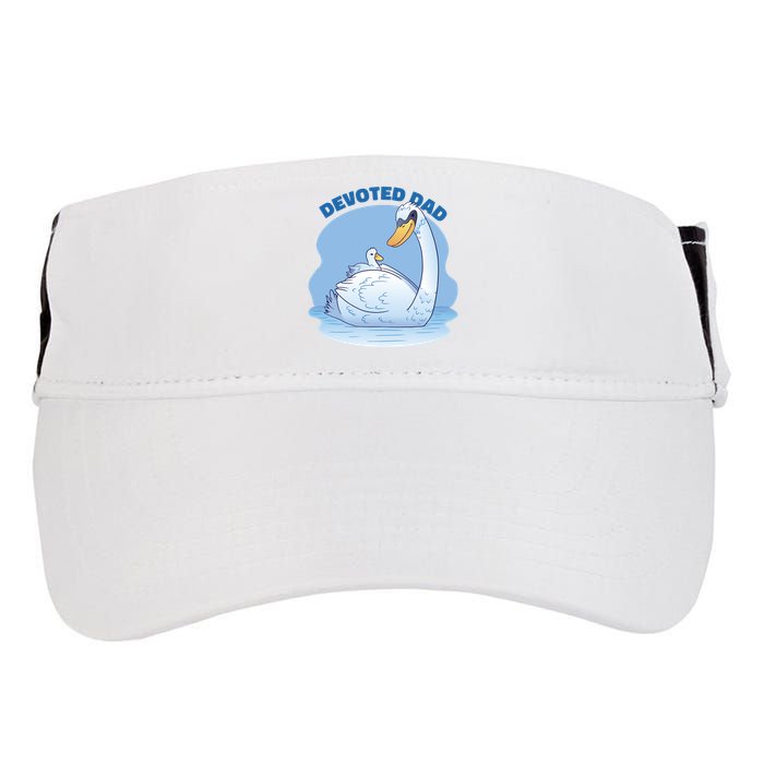 Devoted Dad Swan Fathers Day Gift Adult Drive Performance Visor