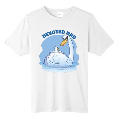 Devoted Dad Swan Fathers Day Gift Tall Fusion ChromaSoft Performance T-Shirt