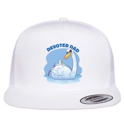 Devoted Dad Swan Fathers Day Gift Flatbill Hat