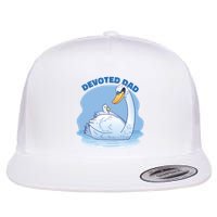 Devoted Dad Swan Fathers Day Gift Flatbill Hat