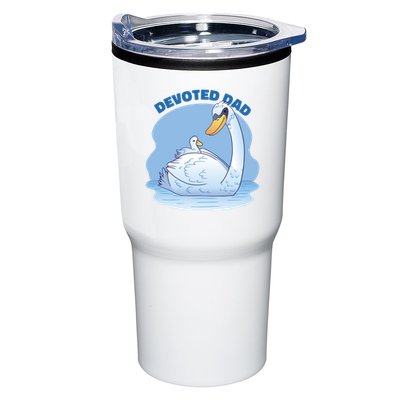 Devoted Dad Swan Fathers Day Gift Tumbler