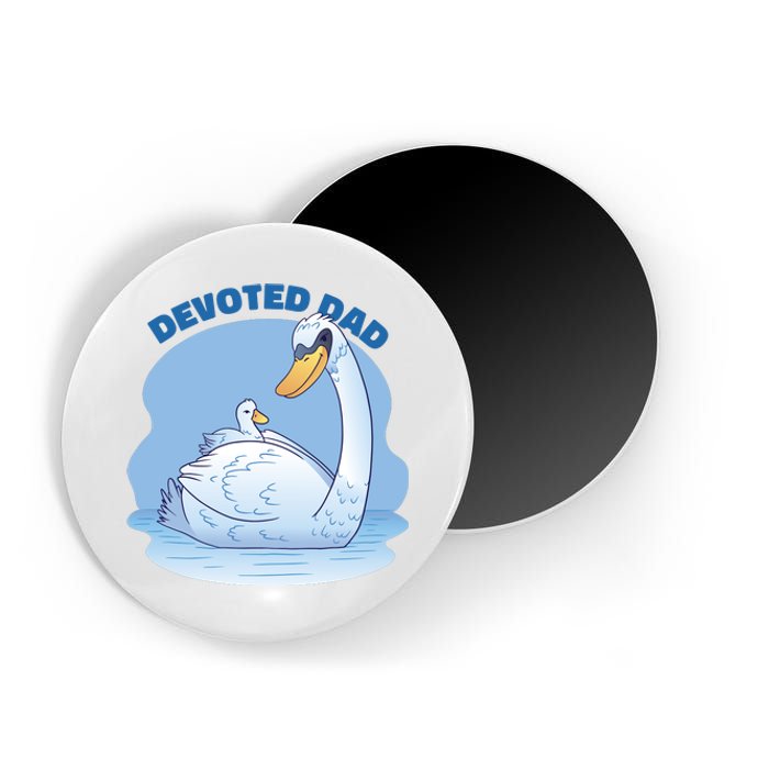 Devoted Dad Swan Fathers Day Gift Magnet