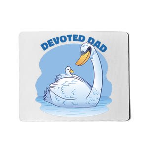 Devoted Dad Swan Fathers Day Gift Mousepad