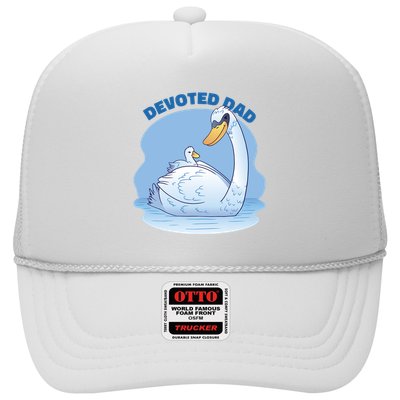Devoted Dad Swan Fathers Day Gift Trucker Hat