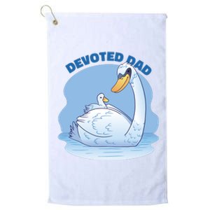 Devoted Dad Swan Fathers Day Gift Platinum Collection Golf Towel