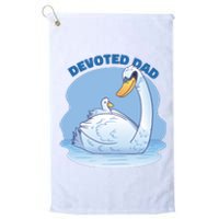 Devoted Dad Swan Fathers Day Gift Platinum Collection Golf Towel