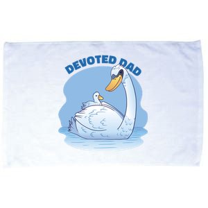 Devoted Dad Swan Fathers Day Gift Microfiber Hand Towel