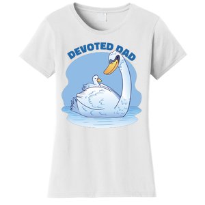 Devoted Dad Swan Fathers Day Gift Women's T-Shirt