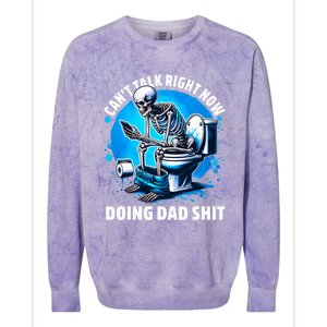 Doing Dad Shit Dad Joke Skeleton Dad Funny Dad Colorblast Crewneck Sweatshirt