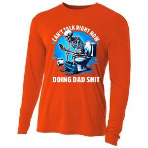 Doing Dad Shit Dad Joke Skeleton Dad Funny Dad Cooling Performance Long Sleeve Crew