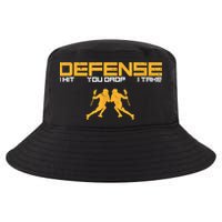 Defense Defender Stick Lacrosse Player Sports Graphic Print Cool Comfort Performance Bucket Hat