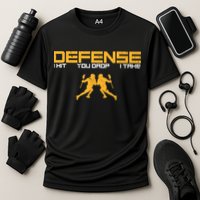 Defense Defender Stick Lacrosse Player Sports Graphic Print Cooling Performance Crew T-Shirt