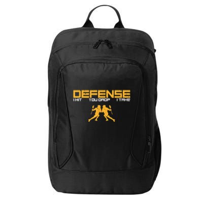 Defense Defender Stick Lacrosse Player Sports Graphic Print City Backpack