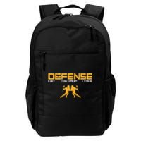 Defense Defender Stick Lacrosse Player Sports Graphic Print Daily Commute Backpack