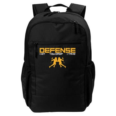 Defense Defender Stick Lacrosse Player Sports Graphic Print Daily Commute Backpack