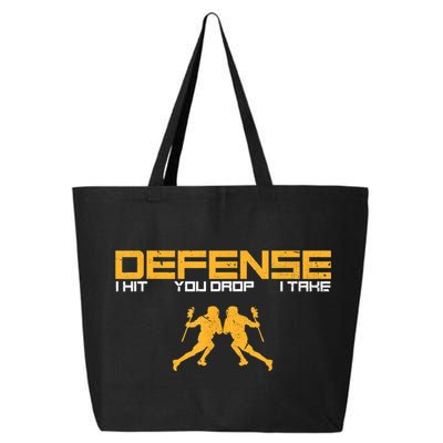 Defense Defender Stick Lacrosse Player Sports Graphic Print 25L Jumbo Tote