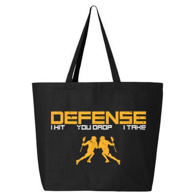 Defense Defender Stick Lacrosse Player Sports Graphic Print 25L Jumbo Tote