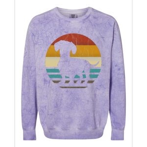 Dachshund Dachshund Silhouette Dog retro gift Colorblast Crewneck Sweatshirt