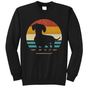 Dachshund Dachshund Silhouette Dog retro gift Sweatshirt