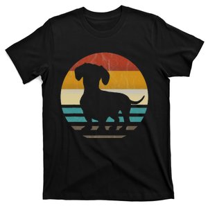 Dachshund Dachshund Silhouette Dog retro gift T-Shirt