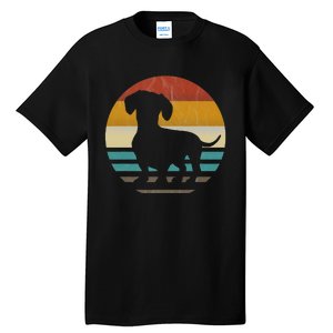 Dachshund Dachshund Silhouette Dog retro gift Tall T-Shirt