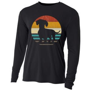 Dachshund Dachshund Silhouette Dog retro gift Cooling Performance Long Sleeve Crew