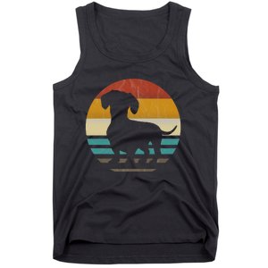 Dachshund Dachshund Silhouette Dog retro gift Tank Top