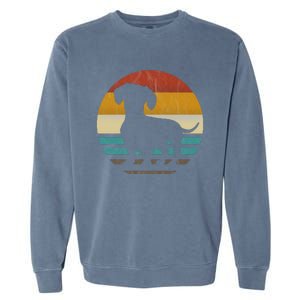 Dachshund Dachshund Silhouette Dog retro gift Garment-Dyed Sweatshirt