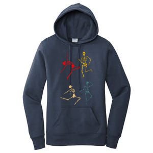 Dancing Dance Skeleton Halloween Day Spooky Trick Or Treat Women's Pullover Hoodie