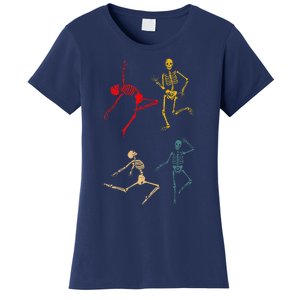 Dancing Dance Skeleton Halloween Day Spooky Trick Or Treat Women's T-Shirt