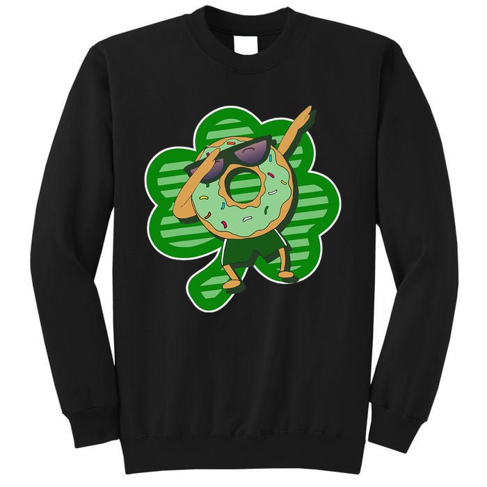 Dabbing Donut St Patricks Day Irish Shamrock Funny Sweatshirt