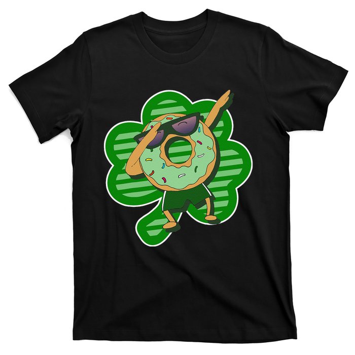 Dabbing Donut St Patricks Day Irish Shamrock Funny T-Shirt