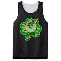 Dabbing Donut St Patricks Day Irish Shamrock Funny Mesh Reversible Basketball Jersey Tank