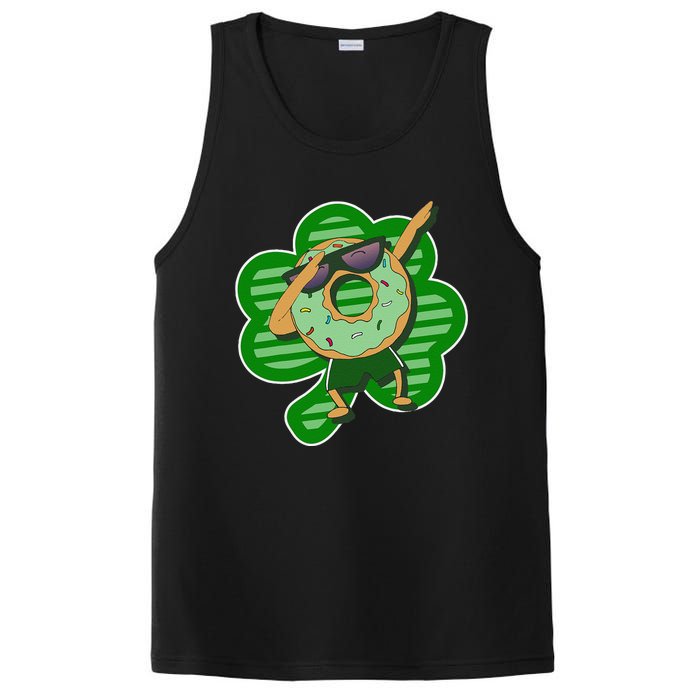 Dabbing Donut St Patricks Day Irish Shamrock Funny PosiCharge Competitor Tank