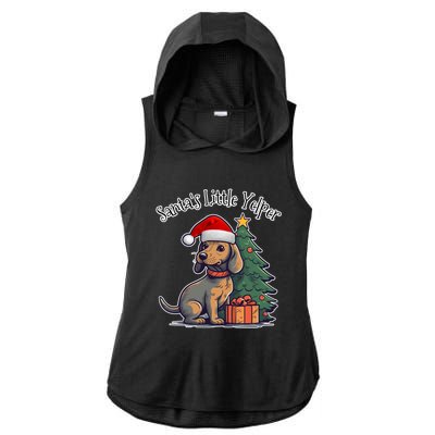 Dachshund Doxie SantaS Little Yelper Christmas Funny Gift Ladies PosiCharge Tri-Blend Wicking Draft Hoodie Tank