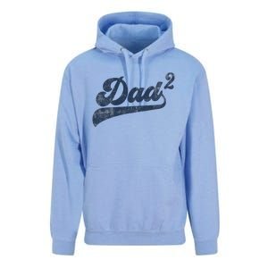 Dad2 Dad Squared Gifts Father Of Two Daddy 2 Second Time Dad Unisex Surf Hoodie