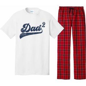 Dad2 Dad Squared Gifts Father Of Two Daddy 2 Second Time Dad Pajama Set