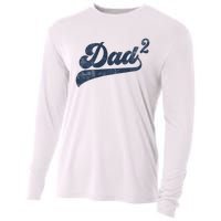 Dad2 Dad Squared Gifts Father Of Two Daddy 2 Second Time Dad Cooling Performance Long Sleeve Crew