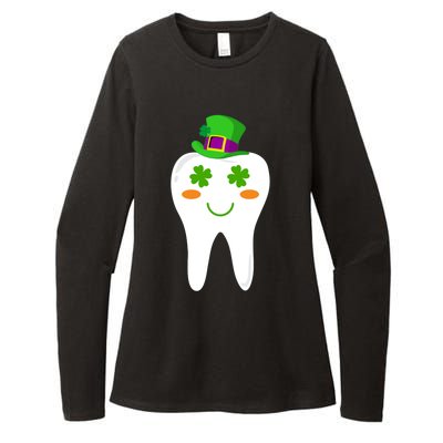 Dentist Dental Student Cute Tooth Hat Saint Patrick's Day Great Gift Womens CVC Long Sleeve Shirt