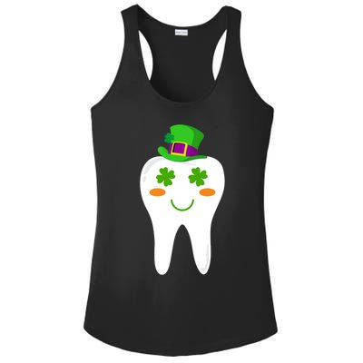 Dentist Dental Student Cute Tooth Hat Saint Patrick's Day Great Gift Ladies PosiCharge Competitor Racerback Tank