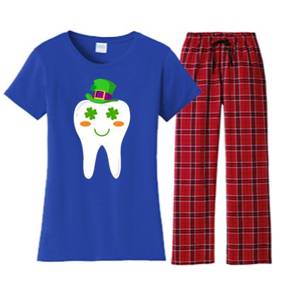 Dentist Dental Student Cute Tooth Hat Saint Patrick's Day Great Gift Women's Flannel Pajama Set