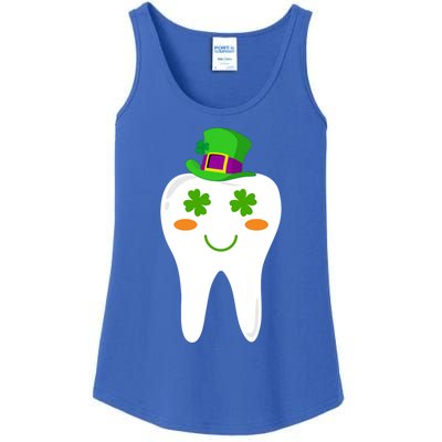 Dentist Dental Student Cute Tooth Hat Saint Patrick's Day Great Gift Ladies Essential Tank