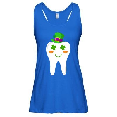 Dentist Dental Student Cute Tooth Hat Saint Patrick's Day Great Gift Ladies Essential Flowy Tank