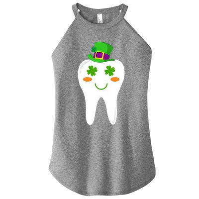 Dentist Dental Student Cute Tooth Hat Saint Patrick's Day Great Gift Women's Perfect Tri Rocker Tank