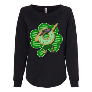 Dabbing Donut St Patricks Day Irishs Shamrock Funny Womens California Wash Sweatshirt