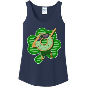 Dabbing Donut St Patricks Day Irishs Shamrock Funny Ladies Essential Tank