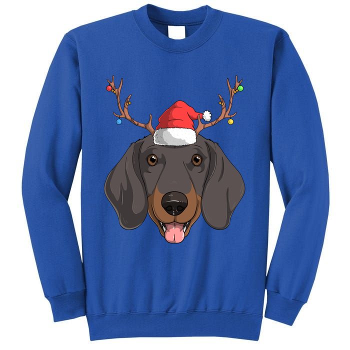 Dachshund Dog Santa Claus Christmas Xmas Reindeer Doxie Gift Tall Sweatshirt